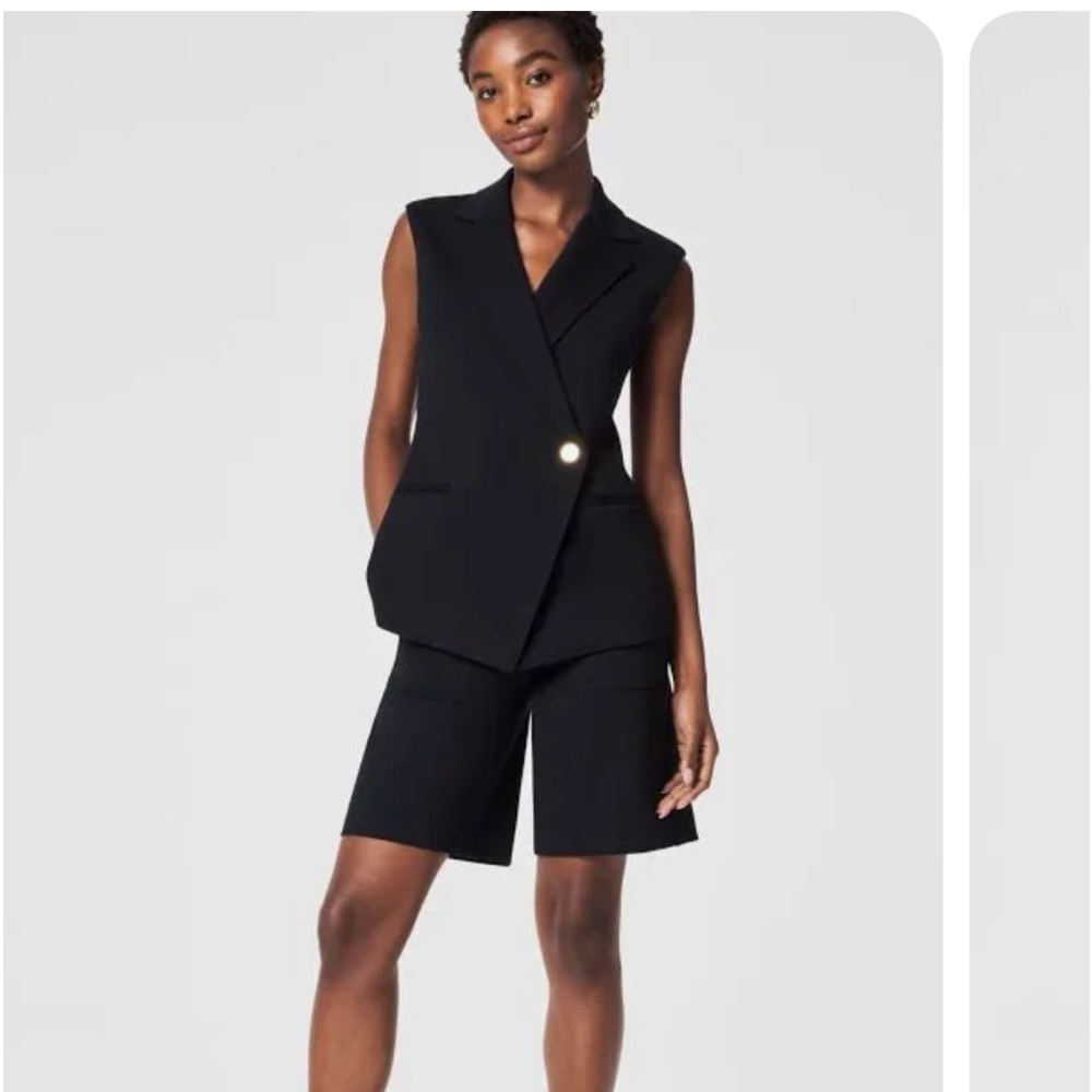 Spanx Asymmetrical One Button Vest New With Tags